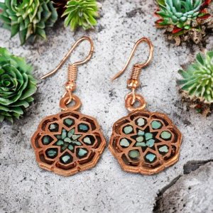 گوشواره فیروزه کوبی طرح گنبد